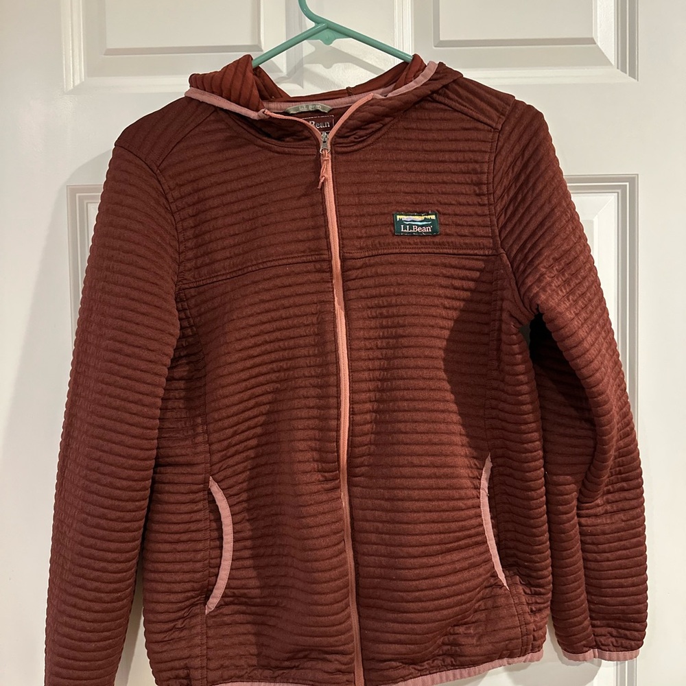 L.L. Bean Women's Brown Jacket with Pink Accents